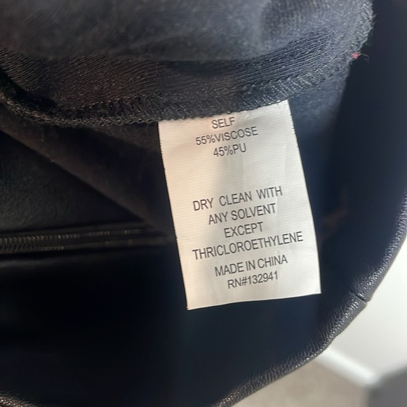 Amanda Uprichard | Black Vegan Leather Romana Pants Size Small - Picture 8 of 8